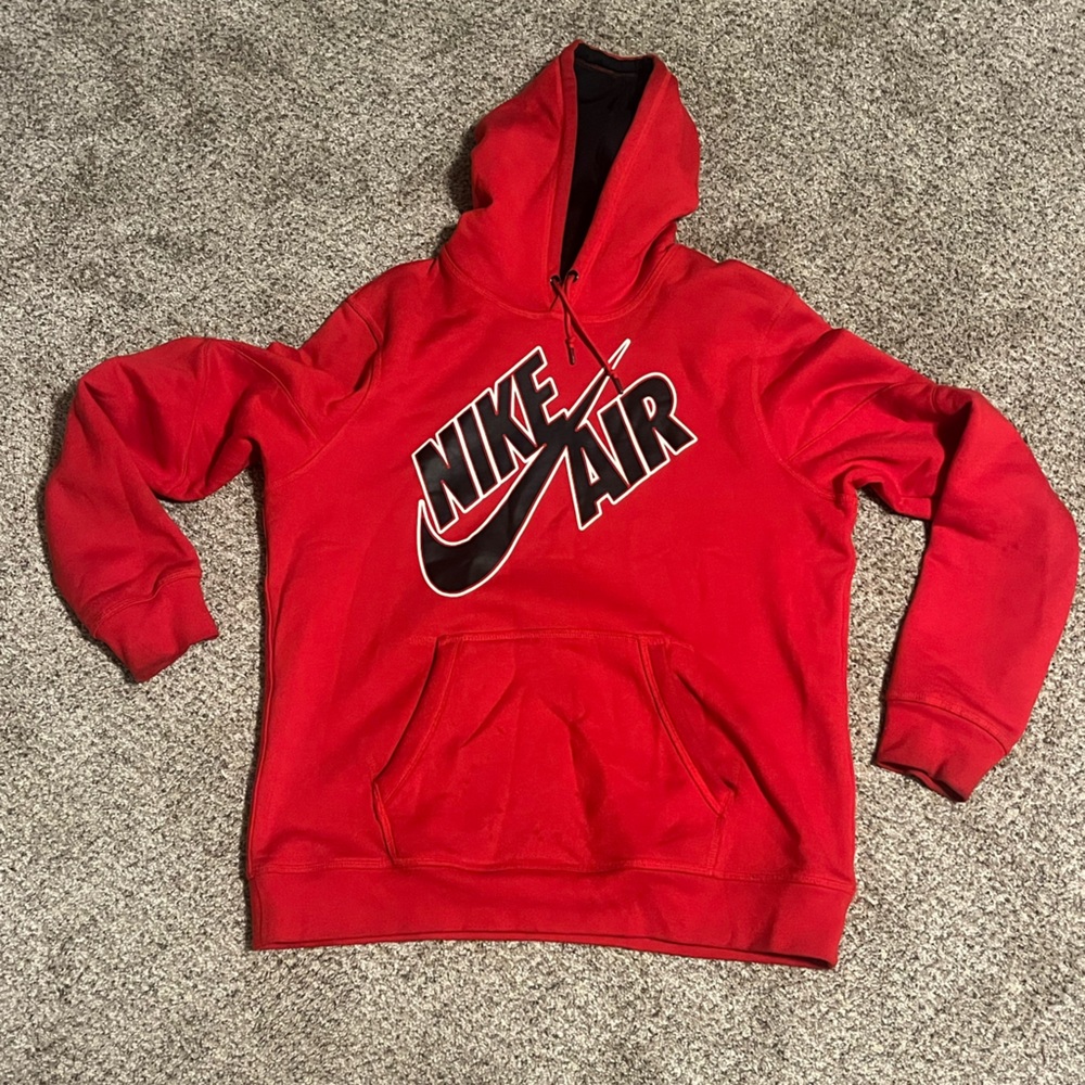 Nike Red and Black Hoodie